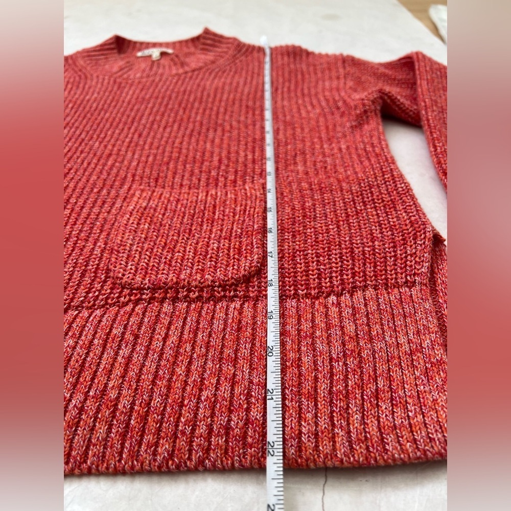 Alex Mill Women Size S Hank Ribbed Sweater Orange Cotton Linen Fisherman Preppy - Picture 7 of 10